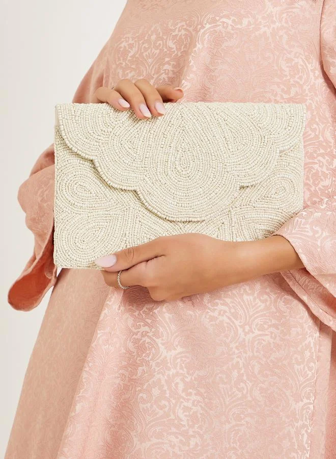 Styli Women Beaded Clutch Bag